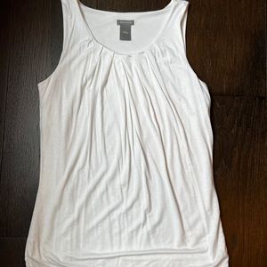 Banana Republic white cotton lined tank size small